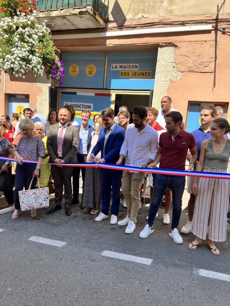 Ouverture de la maison des jeunes à Grasse avec Jérome Viaud et Quentin Matton